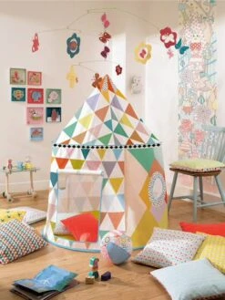 Cabane Multicolore DJECO Blanc - Djeco -Enfants Jouets Magasin cabane multicolore djeco 2