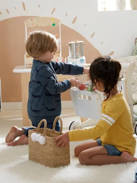 Cabas De Course En Herbier Beige - Vertbaudet 5 Cabas De Course En Herbier Beige - Vertbaudet – Image 3