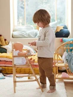 Chaise Haute Poupon En Rotin Beige - Vertbaudet -Enfants Jouets Magasin chaise haute poupon en rotin 2