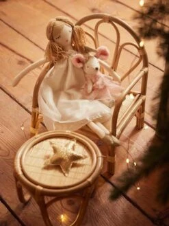 Chaise + Table Poupon En Rotin Beige - Vertbaudet -Enfants Jouets Magasin chaise table poupon en rotin 2