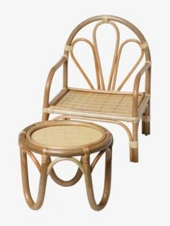 Chaise + Table Poupon En Rotin Beige - Vertbaudet -Enfants Jouets Magasin chaise table poupon en rotin 5