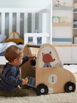 Chariot De Marche Avec Freins EN VOITURE SIMON En Bois FSC® Multicolore - Vertbaudet -Enfants Jouets Magasin chariot de marche avec freins en voiture simon en bois fsc 4