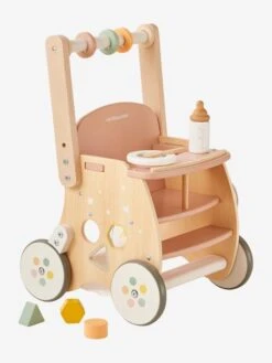 Chariot De Marche Poussette En Bois FSC® Rose - Vertbaudet -Enfants Jouets Magasin chariot de marche poussette en bois fsc 3