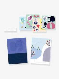 Collages Les Câlins DJECO Bleu - Djeco -Enfants Jouets Magasin collages les calins djeco 2