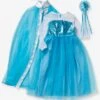 Déguisement De Princesse Avec Cape, Baguette Et Couronne Bleu - Vertbaudet -Enfants Jouets Magasin deguisement de princesse avec cape baguette et couronne