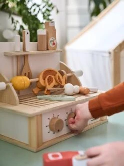 Grill Barbecue à Poser En Bois FSC® Beige - Vertbaudet -Enfants Jouets Magasin grill barbecue a poser en bois fsc 2