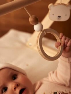 Portique D'éveil Base Triangle En Bois FSC® Beige - Vertbaudet -Enfants Jouets Magasin portique deveil base triangle en bois fsc 2