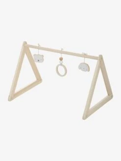 Portique D'éveil Base Triangle En Bois FSC® Beige - Vertbaudet -Enfants Jouets Magasin portique deveil base triangle en bois fsc 3