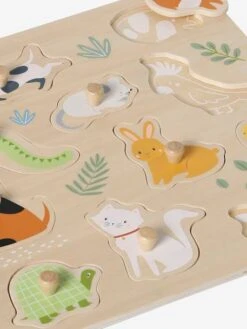 Puzzle Boutons Animaux De Compagnie En Bois FSC® Multicolore - Vertbaudet -Enfants Jouets Magasin puzzle boutons animaux de compagnie en bois fsc 4