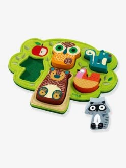 Puzzle Feutrine Oski - DJECO Vert - Djeco -Enfants Jouets Magasin puzzle feutrine oski djeco 2