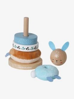 Pyramide à Empiler Tissu Et Bois FSC® Bleu - Vertbaudet -Enfants Jouets Magasin pyramide a empiler tissu et bois fsc 1