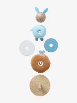 Pyramide à Empiler Tissu Et Bois FSC® Bleu - Vertbaudet -Enfants Jouets Magasin pyramide a empiler tissu et bois fsc 5