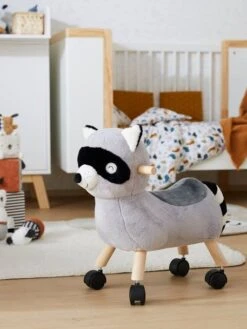 Raton Laveur Masqué à Roulettes En Peluche Et Bois FSC® Multicolore - Vertbaudet -Enfants Jouets Magasin raton laveur masque a roulettes en peluche et bois fsc 2