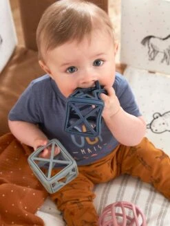 Set De 2 Cubes En Silicone Bleu - Vertbaudet -Enfants Jouets Magasin set de 2 cubes en silicone 1