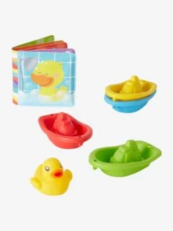 Set Livre, Canard Et Bateaux De Bain Multicolore - Vertbaudet -Enfants Jouets Magasin set livre canard et bateaux de bain 1