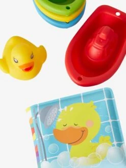 Set Livre, Canard Et Bateaux De Bain Multicolore - Vertbaudet -Enfants Jouets Magasin set livre canard et bateaux de bain 2