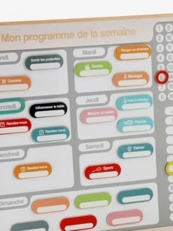 Tableau Organisateur De Semaine Gris - Vertbaudet -Enfants Jouets Magasin tableau organisateur de semaine 2