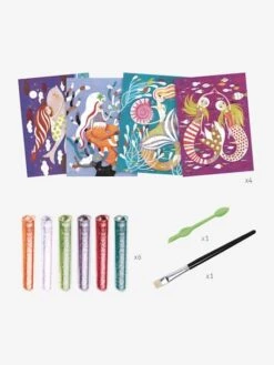 Tableaux à Pailleter - La Lumière Des Sirènes DJECO Multicolore - Djeco -Enfants Jouets Magasin tableaux a pailleter la lumiere des sirenes djeco 2