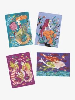 Tableaux à Pailleter - La Lumière Des Sirènes DJECO Multicolore - Djeco -Enfants Jouets Magasin tableaux a pailleter la lumiere des sirenes djeco 3