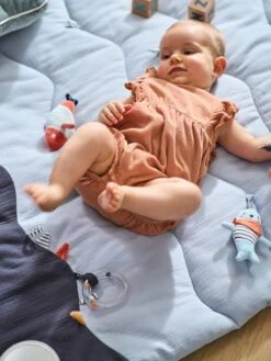 Tapis D'éveil Souple Sans Arche LEON SUR LE PONTON Bleu - Vertbaudet -Enfants Jouets Magasin tapis deveil souple sans arche leon sur le ponton 2