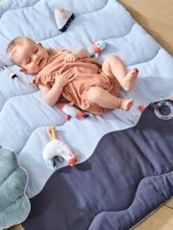 Tapis D'éveil Souple Sans Arche LEON SUR LE PONTON Bleu - Vertbaudet -Enfants Jouets Magasin tapis deveil souple sans arche leon sur le ponton 3