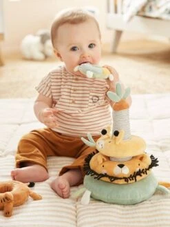 Tour à Empiler En Tissu TANZANIE Multicolore - Vertbaudet -Enfants Jouets Magasin tour a empiler en tissu tanzanie 2