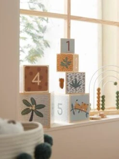 Tour De Cubes Avec Formes à Encastrer En Bois FSC® Beige - Vertbaudet -Enfants Jouets Magasin tour de cubes avec formes a encastrer en bois fsc 2